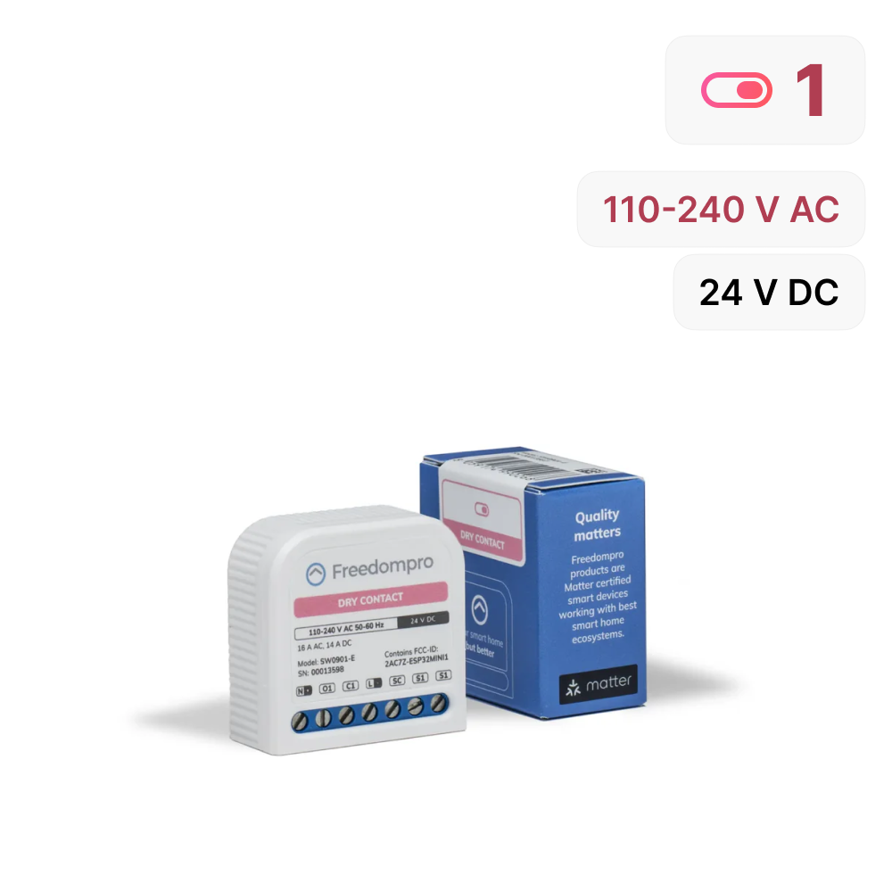SW0901-E Interruttore WiFi Controlla 1 Contatto Pulito Smart, Alimentazione 110-240 V 16 A, Modulo MINI per Scatola da Incasso 502/503