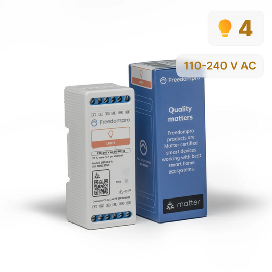 LB0104-A Interruttore WiFi 4 Luci Smart, Alimentazione 110-240 V 5 A, Modulo DIN per Scatola di Derivazione