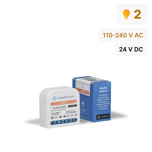 LB0602-E Interruttore WiFi Controlla 2 Luci Smart, Alimentazione 110-240 V 14 A, Modulo MINI per Scatola da Incasso 502/503