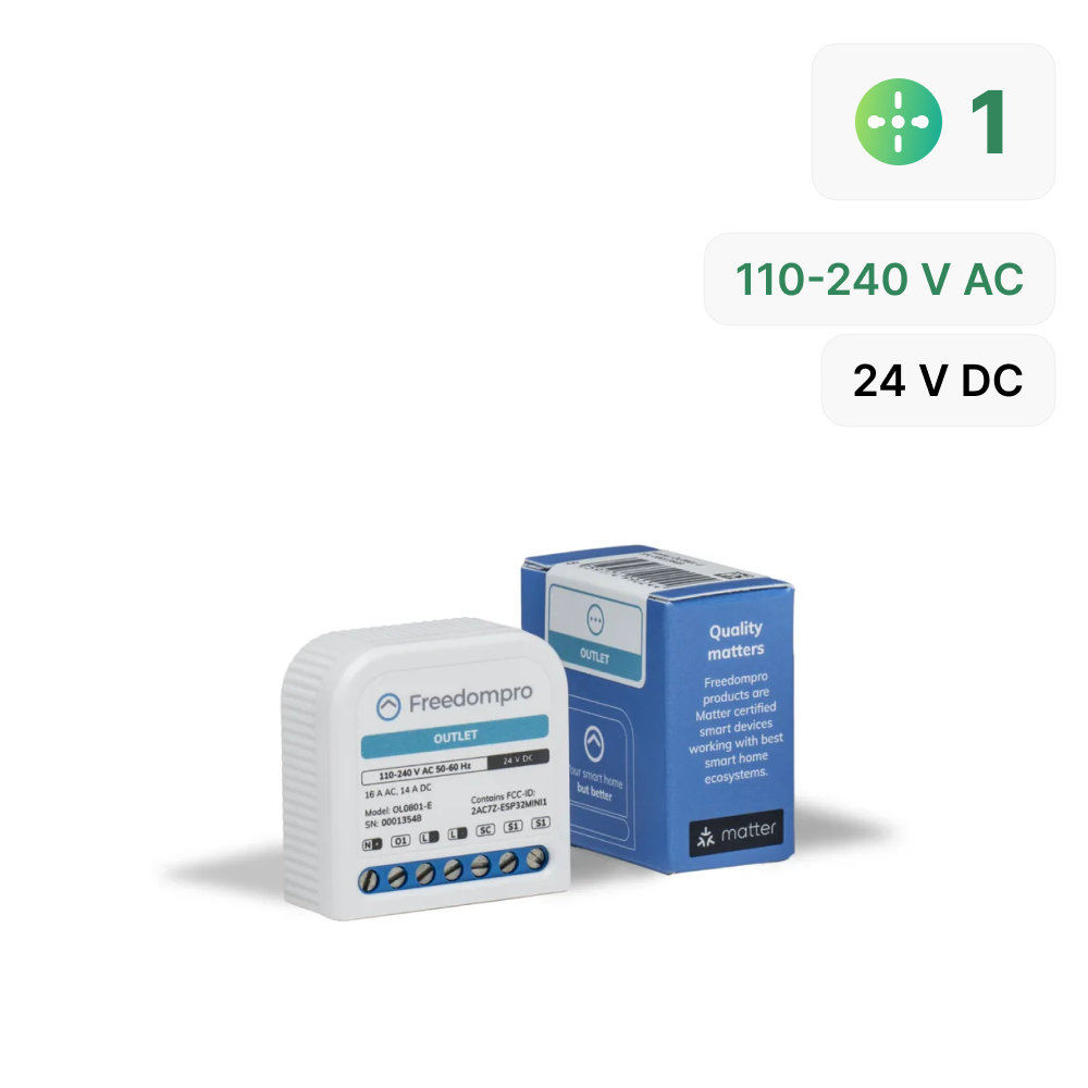 OL0801-E Interruttore WiFi Controlla 1 Presa Elettrica Smart, Alimentazione 110-240 V 16 A, Modulo MINI per Scatola da Incasso 502/503