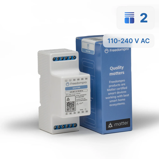 WC0102-B Interruttore WiFi Controlla 2 Tapparelle Elettriche Smart, Alimentazione 110-240 V 5 A, Modulo DIN H per Quadro Elettrico